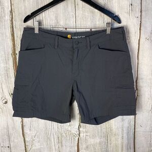 Carhartt Women’s Straight Fit Shorts Force Madden Cargo Size 16 Shadow Gray NWOT